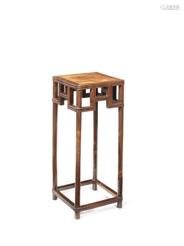 A huanghuali and burlwood stand,Qing Dynasty