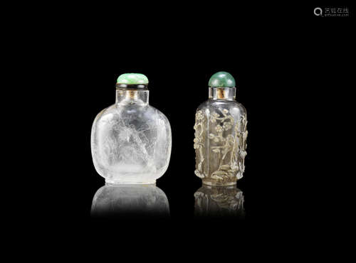 Two rock crystal snuff bottles,19th century