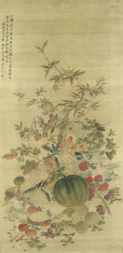 In the manner of Yun Shouping (20th century),Fruits