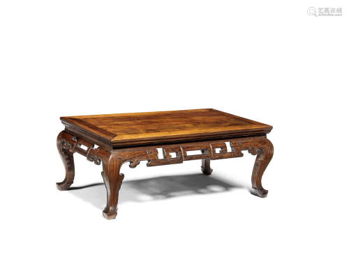 A huanghuali rectangular low table,18th/19th century