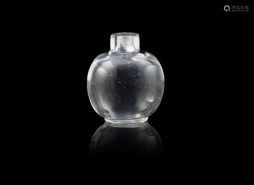 A clear glass snuff bottle,19th century