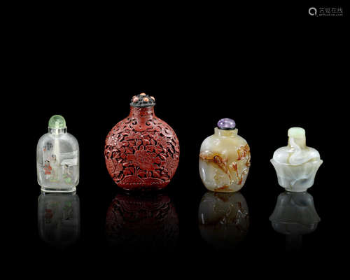 A group of snuff bottles,19th century and later