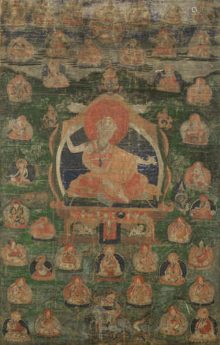 A thangka of Guru Rinpoche,19th century