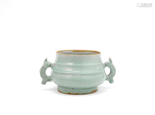 A Longquan celadon archaistic incense burner