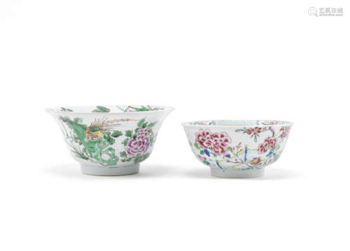 Two famille rose bowls,First half of the 18th century