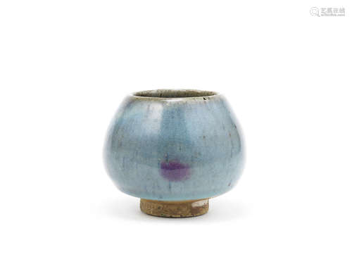 A Junyao lotus-bud shaped water pot,Yuan Dynasty