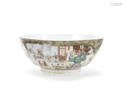 A famille rose punch bowl,Qianlong
