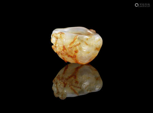 A small agate water pot,18th/19th century