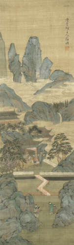 In the manner of Wen Zhengming (19th/20th century),Mountain retreat