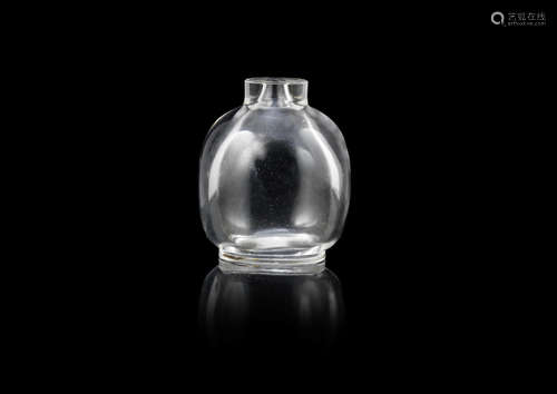 A rock crystal snuff bottle,19th century