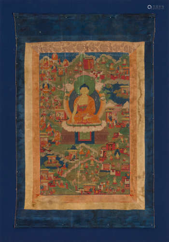 西藏十八世纪 释迦牟尼佛源流图