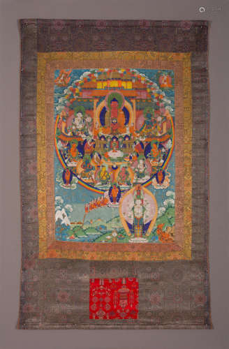 西藏十九世纪 无量寿佛像