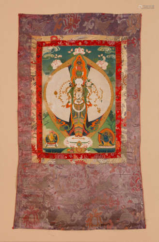 西藏十九世纪 千手观世音菩萨像