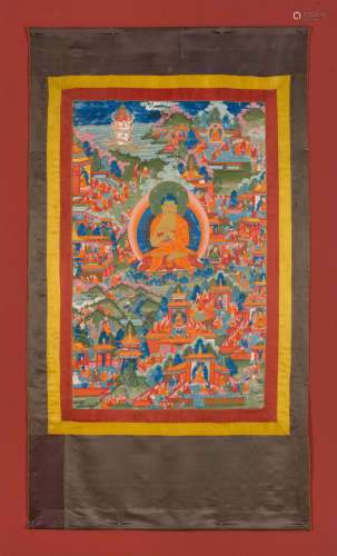 西藏十八/十九世纪 释迦牟尼佛源流图