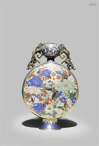 A CHINESE CLOISONNÉ MOONFLASK QING DYNASTY OR LATER