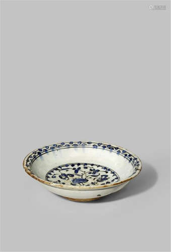 A MIDDLE-EASTERN POTTERY BOWL PROBABLY 18TH CENTURY