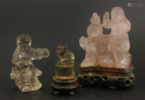 Three hardstone carvings