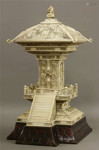 An exceptional ivory shrine