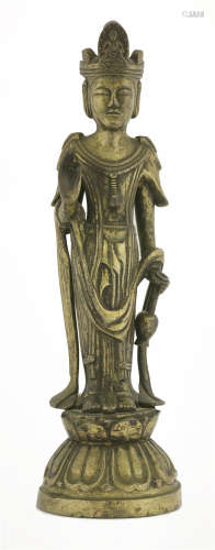 A Korean bronze bodhisattva