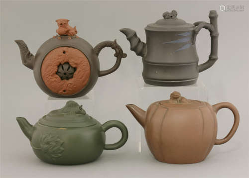 二十世纪 宜兴茶壶 一组四件
