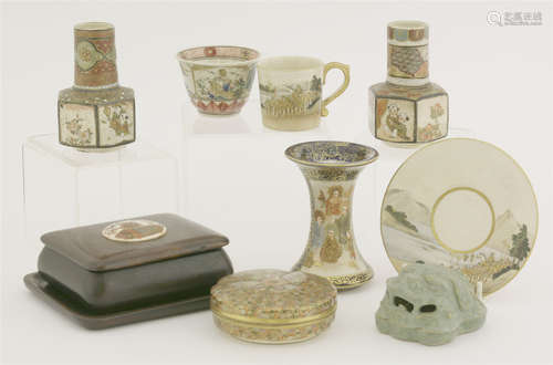 A group of Japanese ceramics