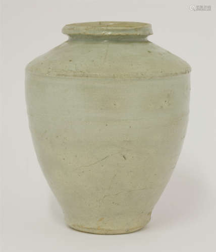 A celadon glazed jar