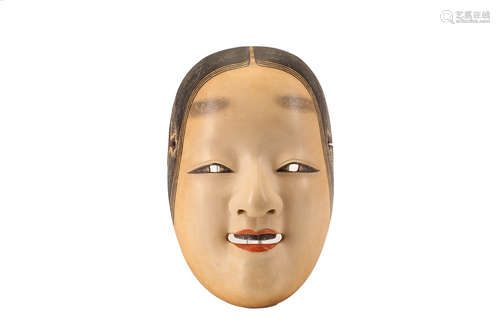 能面 小面、１９・２０世纪                                                                                                                                       A JAPANESE NOH MASK OF KO-OMOTE.