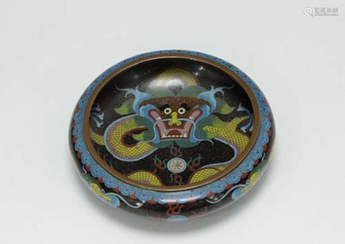 Chinese Cloisonne Bronze Brush Washer