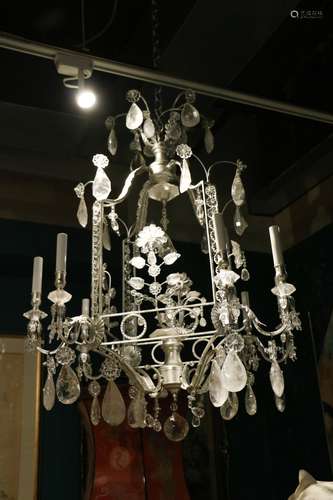 8 Lights Rock Crystal Chandelier