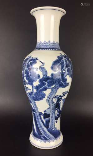 20th C. Chinese Blue/White Porcelain Vase