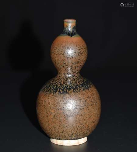 Chinese Black Glazed Ceramic Vase