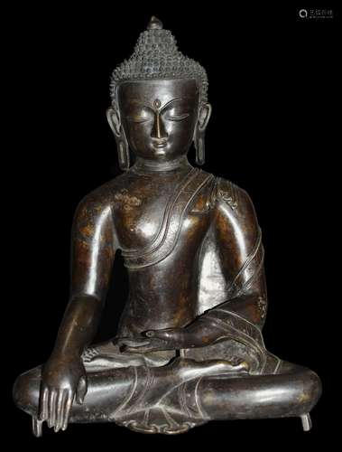 Chinese Bronze Seating Buddha