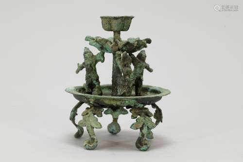 Chinese Bronze Oil Lamp