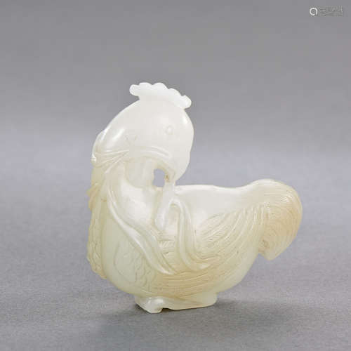 A CHINESE JADE ROOSTER PENDANT