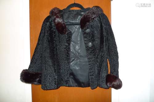 Persian lamb woman's fur coat size S