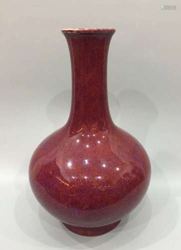 Chinese Flambee Porcelain Long Neck Vase