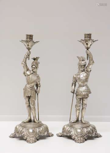 Pair of Metal Candle Holders