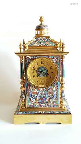 Very Fine 19C French Gilt Bronze Mantel Clock