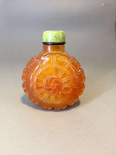 Chinese agate Carved Snuff Bottle