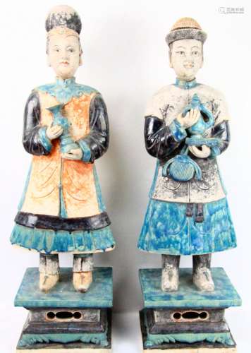 Ming Dynasty Pair of Monumental 35