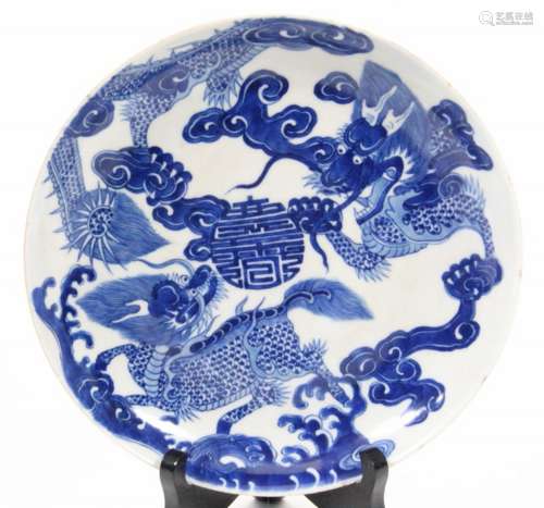 Qing Period Vietnamese Bleu de Hue Porcelain 