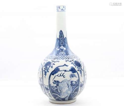 Ming Dynasty Chenghua Period (1465-1487) Blue & White Porcelain Vase W/