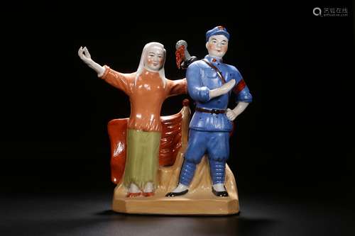 CHINESE CULTURAL REVOLUTION PORCELAIN FIGURE