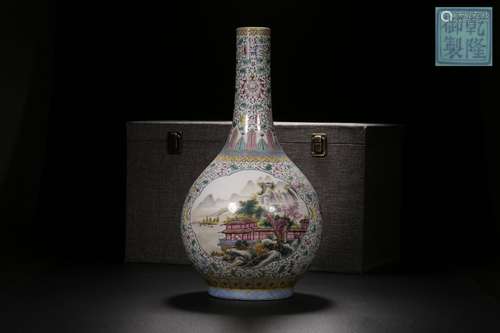 A CHINESE FAMILLE ROSE VASE