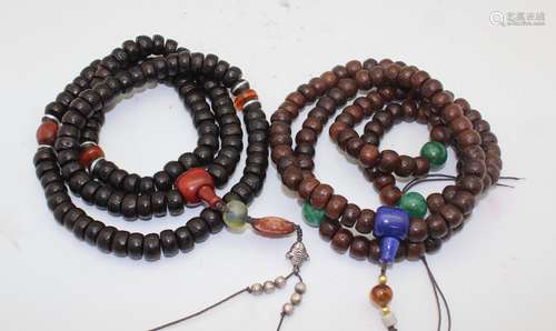 2 OLD MALA PRAYER BEADS