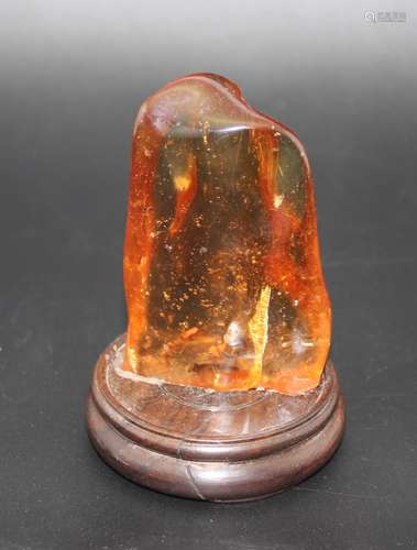 AMBER SCULPTURE WITH INSECTS