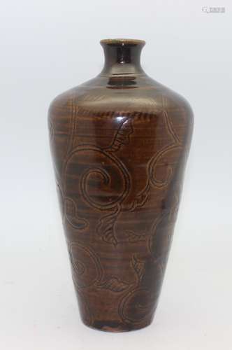 BROWN GLAZE PORCELAIN VASE