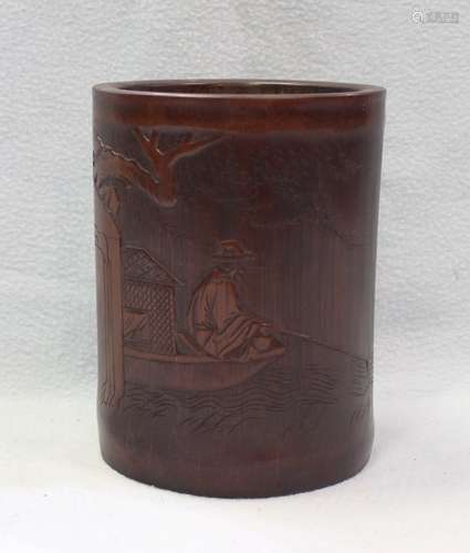 BAMBOO BRUSH POT