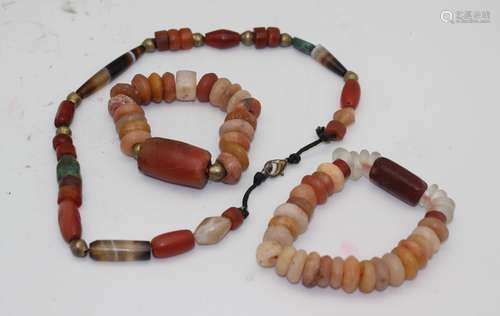 ANTIQUE AGATE BRACELET AND NECKLACE