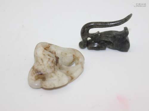 2 ANTIQUE JADE ITEMS